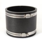 110mm or 4" Fernco Type Flex Seal Rubber Coupler Cast Iron - Plastic Universal