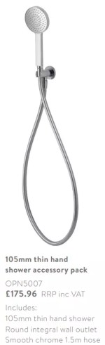 Aqualisa OPN5007 Options Thin Hand Accessory Shower Head Hose & Outlet Pack - Image 2