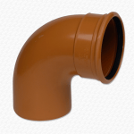 110mm Terracotta Underground Drainage 87.5° Bend | Single Socket Pushfit Pipe