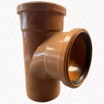 Underground 110mm Soil Pipe Tee Junction Coupling Drainage DOUBLE SOCKETED