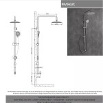 Sagittarius ERGO Rigid Riser Shower Rail with Diverter & 200mm Head RR/663/C - Image 4