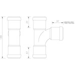 Pack of 5 - Floplast 32mm Pushfit Waste Pipe - Swept Equal Tees - Image 3