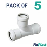 Pack of 5 - Floplast 32mm Pushfit Waste Pipe - Swept Equal Tees