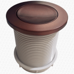 Brushed Bronze Copper Toilet Push Button to fit Roper Rhodes Tavistock Vortex - Image 2