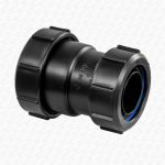 Black Universal Multi-Size Reduction Waste Pipe Joiner Coupling — 40-43mm to 32-36mm