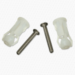 Universal Toilet Seat Well Nut Fittings – Top Fix Plastic Plugs for Roca Pans