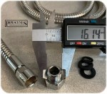 Shower Hose for Pull Out Shower / Tap with Small end 3/8" / 15mm 200cm Long - Image 7