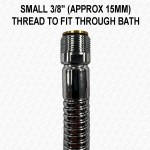 Shower Hose for Pull Out Shower / Tap with Small end 3/8" / 15mm 180cm Long - Image 2