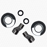 3/4" x 1/2" Dog Leg Offset Shower Valve Fixings for Bar Valves PAIR with Shrouds - Image 2