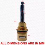 Burlington SP68 Ceramic Disc Tap Cartridge Valve for BATH Taps 1/4 Turn COLD - Image 2