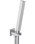 JTP Square Shower Kit with Integrated Hose Outlet & Brass Square Shower Handset