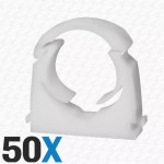 50 PACK of 25mm Pipe Clips for MDPE Water Main Pipe Bracket