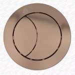 Brushed Copper Toilet Push Button for Cable Type Flush Valve Cistern Dual Flush - Image 2