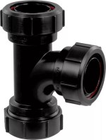 BLACK 40mm 42mm 43mm Tee Branch Compression Multifit 1 1/2" Pipe Join