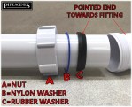 BLACK 40mm 42mm 43mm Tee Branch Compression Multifit 1 1/2" Pipe Join - Image 3