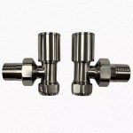 Reina Portland Brushed Nickel Angled Radiator Valves VLV-PRT/AB