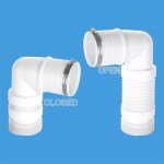 McAlpine WC-CON8F18-BTW Bent Flexi Connector for Back to Wall WC with Clamp Ring - Image 3