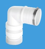 McAlpine WC-CON8F18-BTW Bent Flexi Connector for Back to Wall WC with Clamp Ring - Image 2
