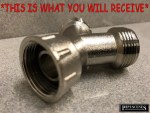 BRASS Outside Garden Hose Bib Tap Y Dual Splitter Nickel Plated 3/4" BSP - Image 3