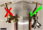 BRASS Outside Garden Hose Bib Tap Y Dual Splitter Nickel Plated 3/4" BSP - Image 2