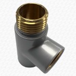 Towel Radiator Electric Summer Element Tee Piece 1/2" MATT SILVER Finish - Image 4