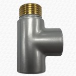 Towel Radiator Electric Summer Element Tee Piece 1/2" MATT SILVER Finish - Image 6