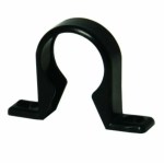 FloPlast BLACK 40mm ( 43mm ) Waste Pipe Saddle Pipe Clip Bracket Support - Image 2