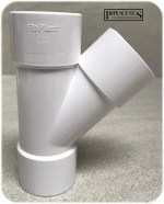 Floplast 40mm 43mm (1 1/2") Y Branch Waste Pipe 45° Junction Solvent Weld Glued - Image 7