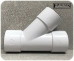 Floplast 40mm 43mm (1 1/2") Y Branch Waste Pipe 45° Junction Solvent Weld Glued - Image 2