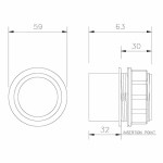White 40mm ( 43mm ) Tank Connector for Waste Pipe Ideal for Water Storage Tanks - Image 4