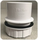 White 40mm ( 43mm ) Tank Connector for Waste Pipe Ideal for Water Storage Tanks - Image 3