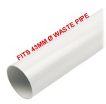 FLOPLAST WS67 Threaded Female Waste Connector 1.5" BSP to 40mm / 43mm - Image 3