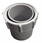 FLOPLAST WS67 Threaded Female Waste Connector 1.5" BSP to 40mm / 43mm - Image 2