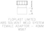 FLOPLAST WS67 Threaded Female Waste Connector 1.5" BSP to 40mm / 43mm - Image 4