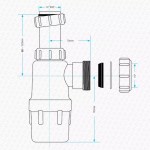 32mm Washbasin Sink Bottle Trap Waste Telescopic Adjustable Height - Image 3