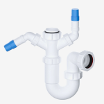 Viva 40mm Sink P Trap with Double Washing Machine Spigot (WTST02)