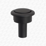 Matt Black B&Q Madrid Replacement Single Flush Push Button Toilet Cistern Flush