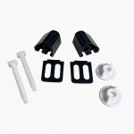 Black Plastic Celmac Toilet Seat Hinges Fittings Brackets ONLY - Image 2