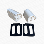 White Plastic Celmac Toilet Seat Hinges Fittings Brackets ONLY - Image 4