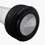 50mm x 43mm Toilet Reducing Flush Pipe and Seal 1-Piece 210mm x 360mm - Image 3