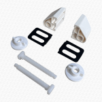 White Plastic Celmac Toilet Seat Hinges Fittings Brackets ONLY