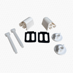 White Plastic Celmac Toilet Seat Hinges Fittings Brackets ONLY - Image 2