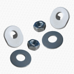 Wall Hung Toilet Pan Fixing Covers Only Silver Finish PAIR - Image 3