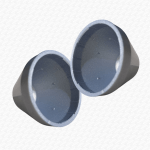 Wall Hung Toilet Pan Fixing Covers Only Silver Finish PAIR - Image 4