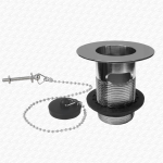 Belfast Sink Waste SLOTTED Overflow for Ceramic Sink with 50mm Hole