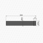 Alca M147 EXTENDED 300mm Flush Pipe for Wall Hung Pan Frames 45mm - Image 3