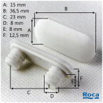 Roca Toilet Seat Buffers Set of 4 - AI0009100R - Image 3