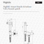 Annan Brushed Brass Douche Kit With Integrated Isolator Valve & Handset Holder - Image 3