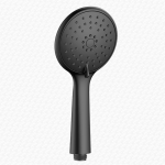 Shower Head Handset Round Matt Black with 3 Spray Functions - Image 2