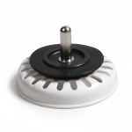White Coloured Kitchen Sink Basket Strainer Waste Replacement Plug | Stemball Type - Image 2